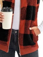 Full Size Block Zip Up Vest Coat Plus (12)