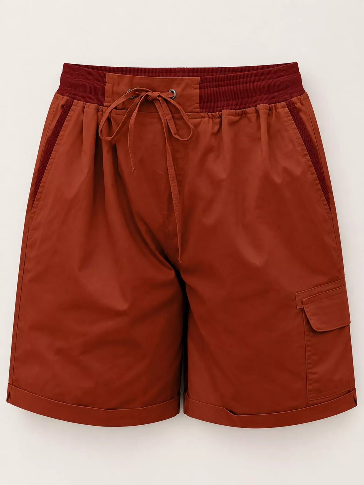 Full Size Drawstring Cargo Shorts Plus (17)