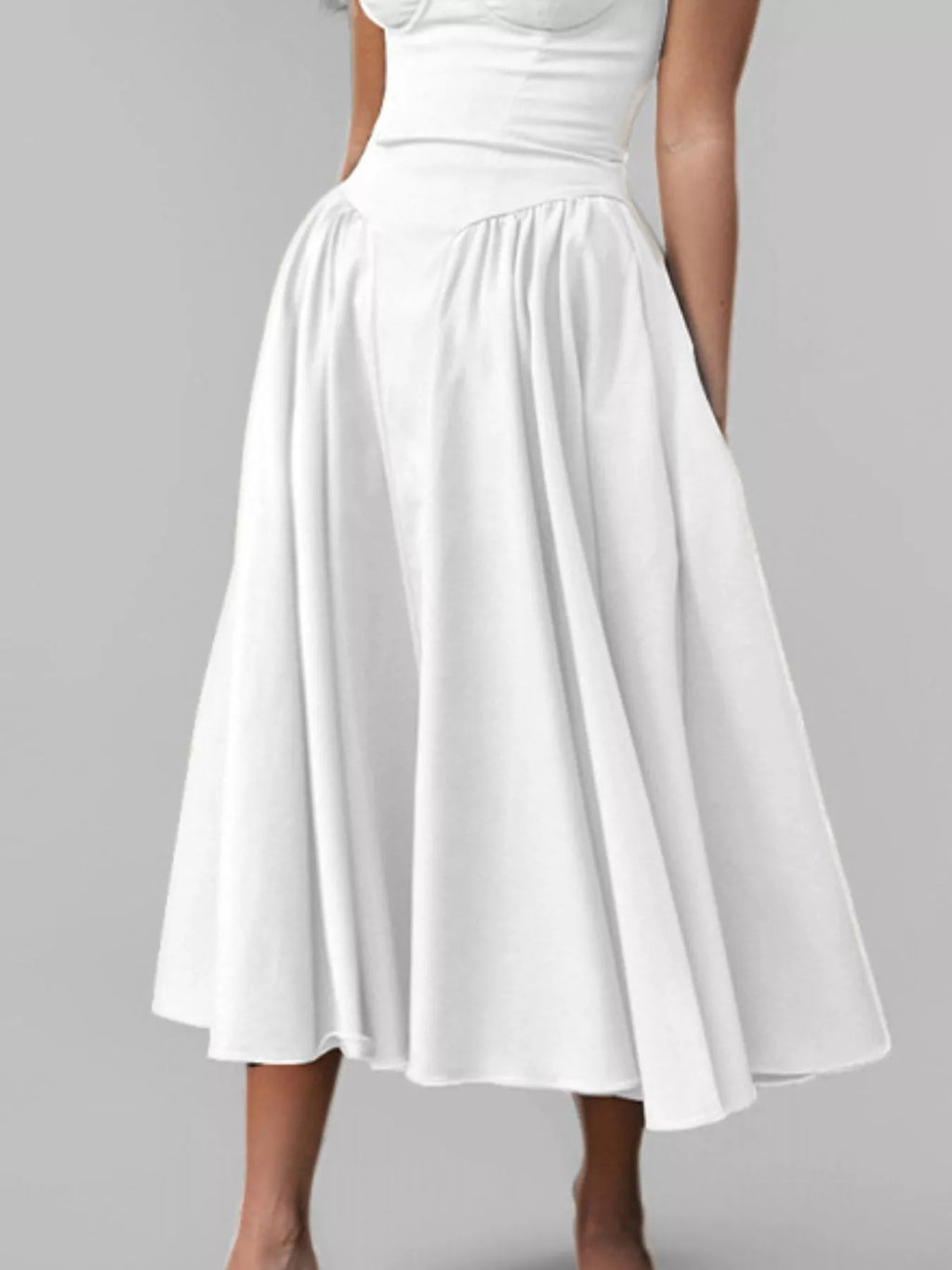 Sweetheart Neck Spaghetti Strap Midi Dress (26)