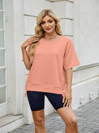 Round Neck Short Sleeve T-shirt (23)