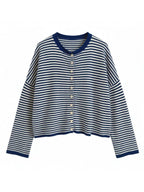Button-down Striped Knit Cardigan (6)