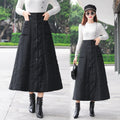 Down Midi Skirt variant CJNSXZQZ00483-Black-3XL|CJNSXZQZ00483-Black-M|CJNSXZQZ00483-Black-XXL|CJNSXZQZ00483-Black-4XL|CJNSXZQZ00483-Black-L|CJNSXZQZ00483-Black-XL
