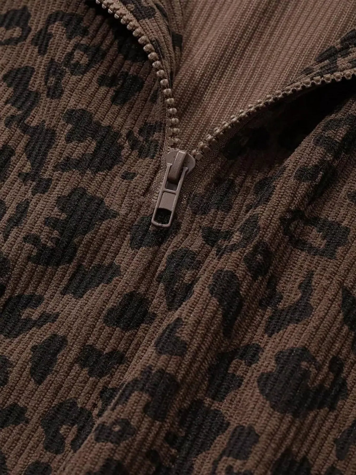 Leopard Print Quarter-zip Sweatshirt (8)
