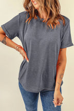 Round Neck Short Sleeve T-shirt (14)
