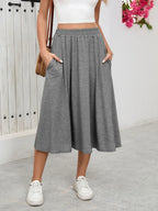 Elastic Waist Skirt Pockets (7)