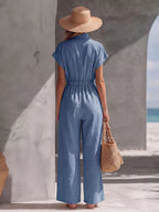 Zipper Front Wide Leg Jumpsuit (2)