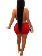 Ruched Halter Neck Bodycon Mini Dress (12)