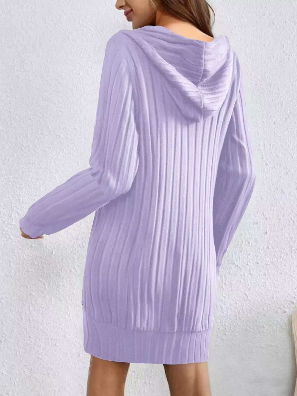 Ribbed Knit Hoodie Dress (14)
