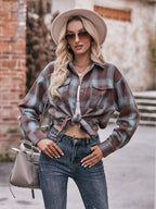 Plaid Button-down Long Sleeve Shirt (7)
