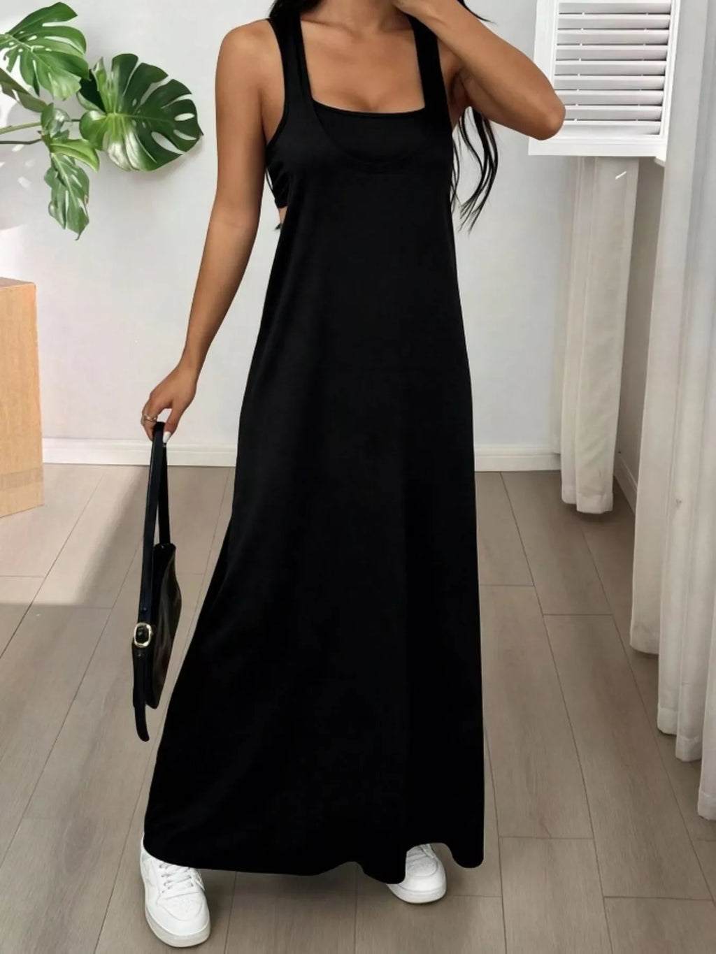 Scoop Neck Cami Maxi Dress Set (8)