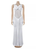 Twisted Front Ruched Bodycon Maxi Dress (3)