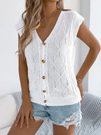 Cable Knit Button-down Cardigan (15)