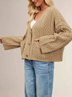 Cozy Cable Knit Cardigan Pockets (3)