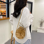 Net Red Holiday Portable One-shoulder Small Round Bag Tide photo 5