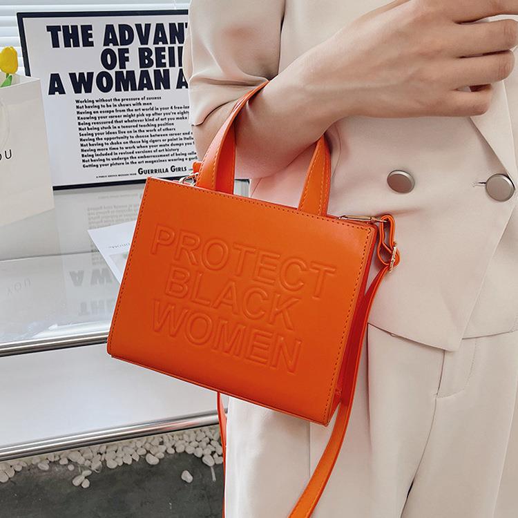 Casual Embossed Candy-colored Shoulder Messenger Bag photo 3