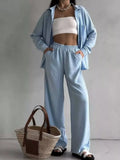 Button Down Shirt Pants Set