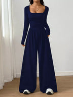 Ruched Square Neck Wide-leg Jumpsuit (26)