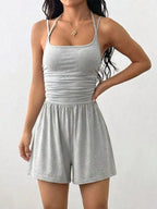 Ruched Spaghetti Strap Romper (12)