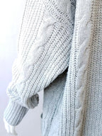 Chunky Knit Open Front Cardigan (14)