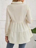 Button-down Long Sleeve Tiered Shirt (9)