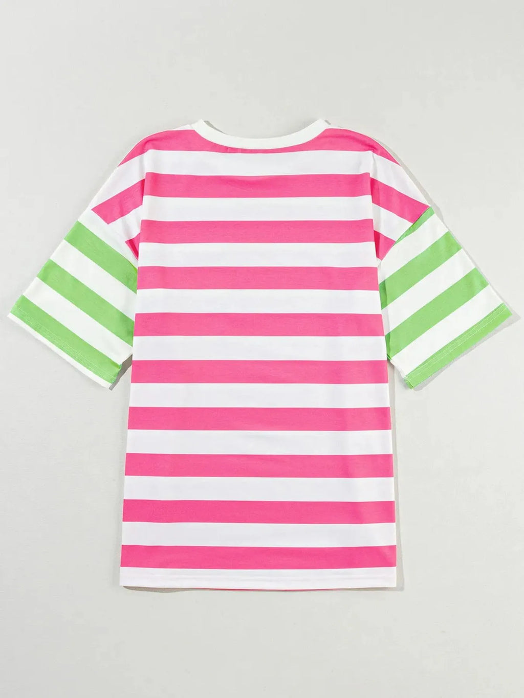 Striped Oversized Short Sleeve T-shirt (7)