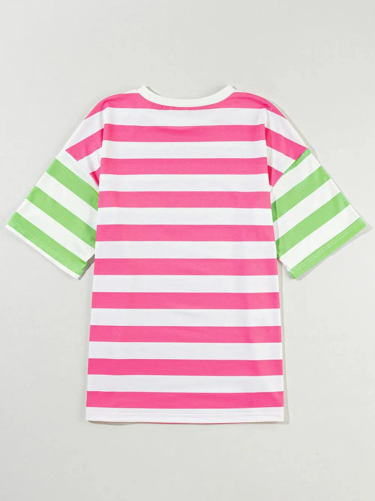 Striped Oversized Short Sleeve T-shirt (7)