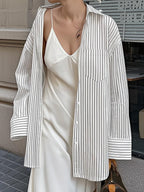 Oversized Striped Button-down Shirt (3)