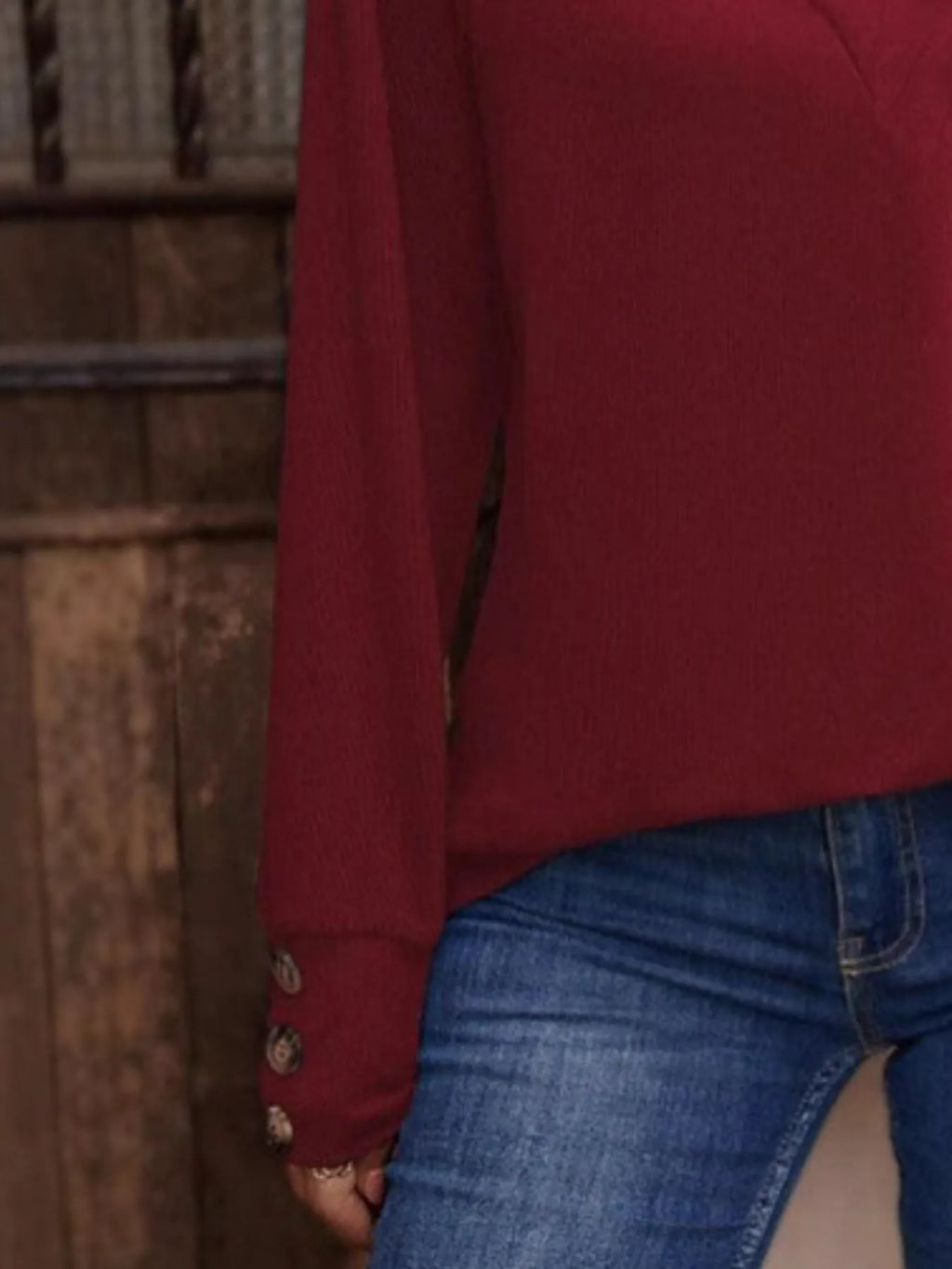 V-neck Long Sleeve T-shirt (12)