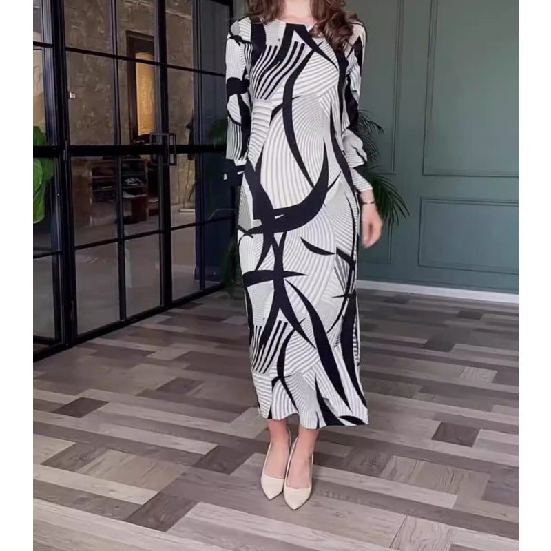 Printed Belt Maxi Dress photo 2