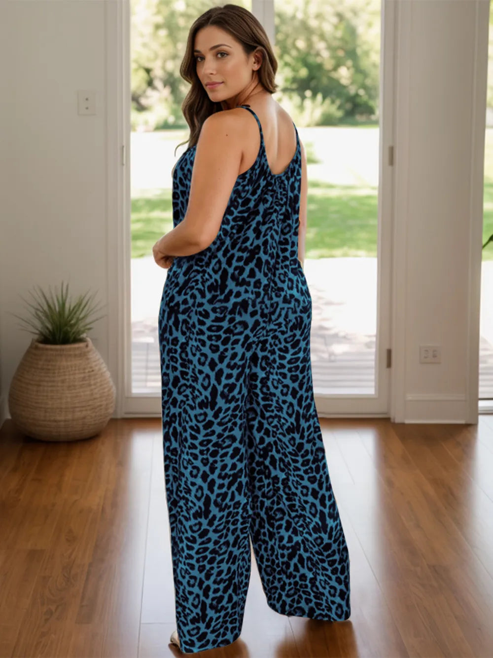 Full Size Leopard Scoop Neck Wide Leg Jumpsuit (10)