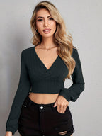 V Neck Crop Top (6)