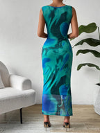 Slit Round Neck Midi Tank Dress (9)