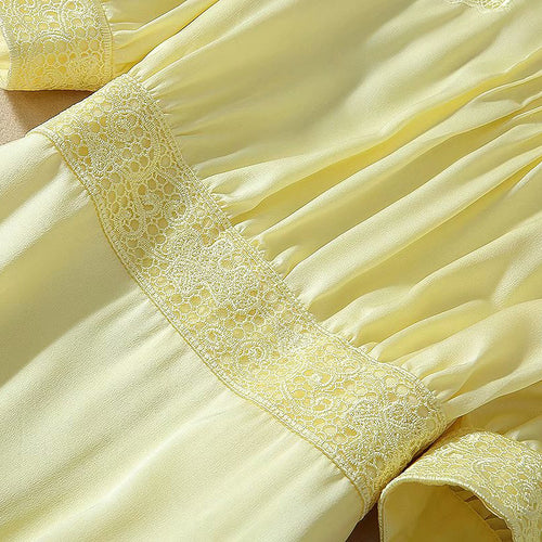 Silk Satin Heavy Embroidery Dress photo 1