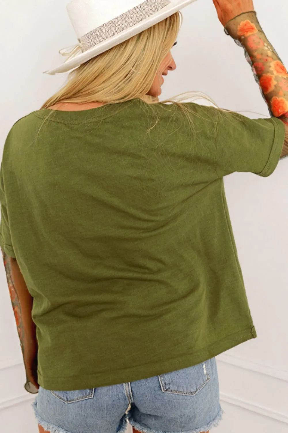 Faux Two Piece Floral Long Sleeve Patchwork Top (4)