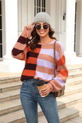 Round Neck Long Sleeve Shoulder Sweater (4)