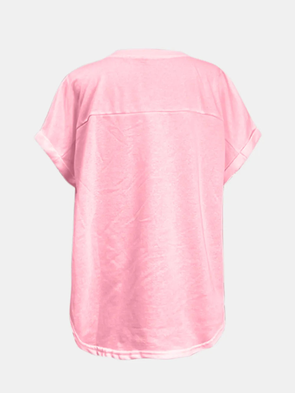 Sequin Round Neck Short Sleeve T-shirt (11)