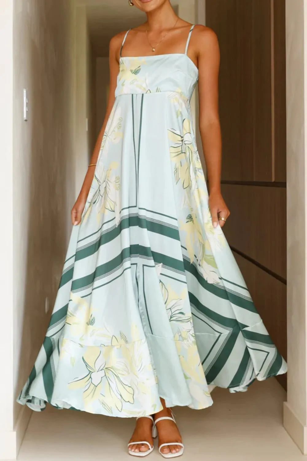 Printed Square Neck Cami Maxi Dress (14)