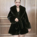 High-end Fur-and-fabric Faux Mink Coat variant CJYD318965801AZ|CJYD318965802BY