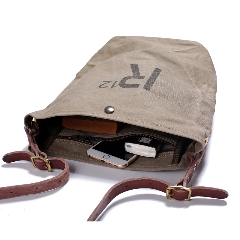 Washed Vintage Art Canvas Diagonal Cross Bag photo 2