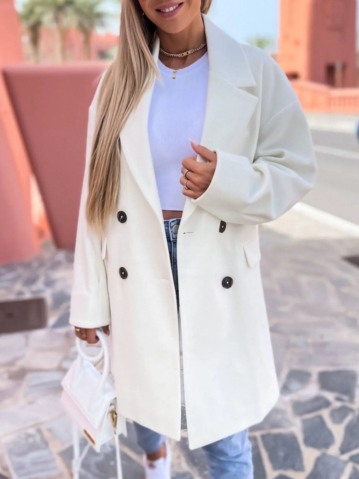 Full Size Double-breasted Wool Coat Plus (2)