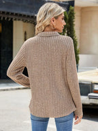 Ribbed Johnny Collar Long Sleeve T-shirt (6)