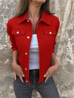 Button Front Closure Denim Jacket (3)