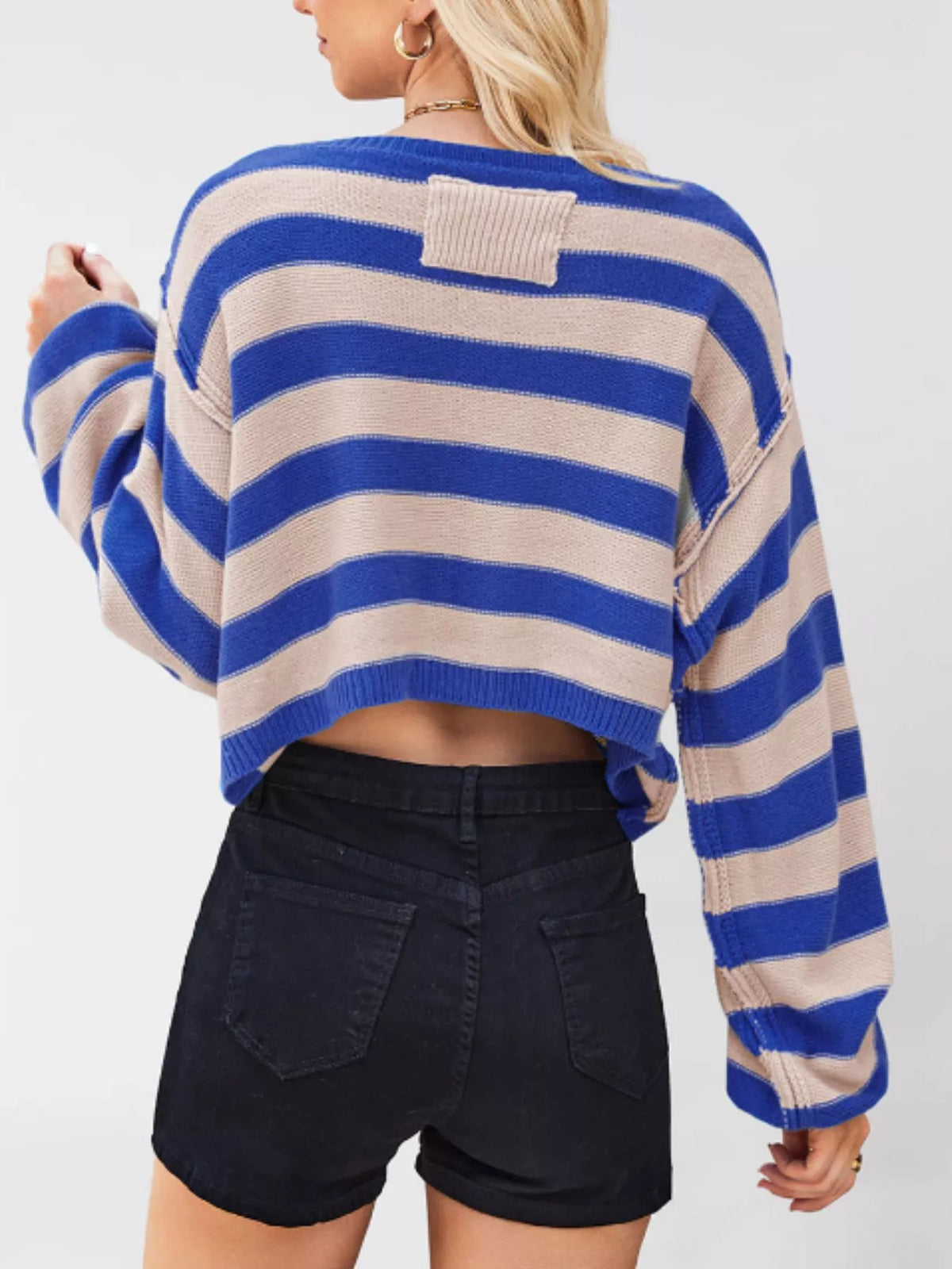 Striped Boat Neck Sweater (4)