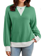 Contrast Dropped Shoulder Sweatshirt (2)