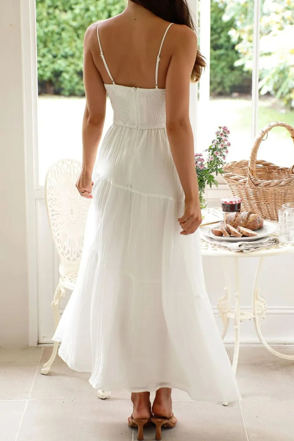Ruched Smocked Back Cami Dress (5)
