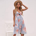 Bow Tie Suspender Maxi Dress variant CJNSSYLY07506-Light Blue-S|CJNSSYLY07506-Light Blue-M|CJNSSYLY07506-Light Blue-XL|CJNSSYLY07506-Light Blue-L