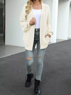 Chunky Knit Open Front Cardigan (14)