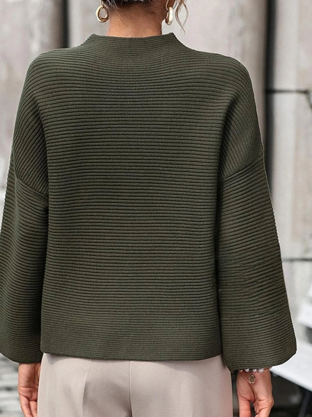 Mock Neck Drop Shoulder Knit Top (6)