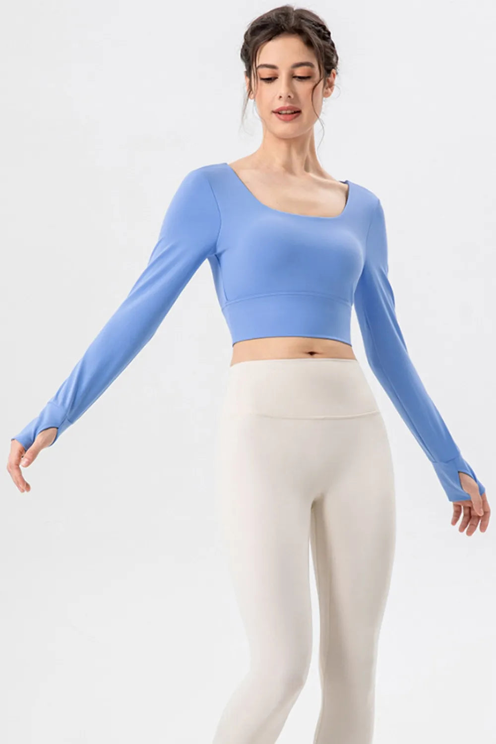 Square Neck Crisscross Active T-shirt (5)