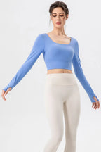 Square Neck Crisscross Active T-shirt (5)